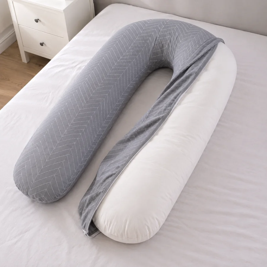 Housse a demi retiree du coussin, fermeture a glissiere ouverte sur toute la longueur