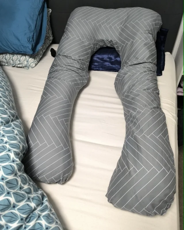 Coussin de grossesse en U Berceline, photographié par une acheteuse (France)